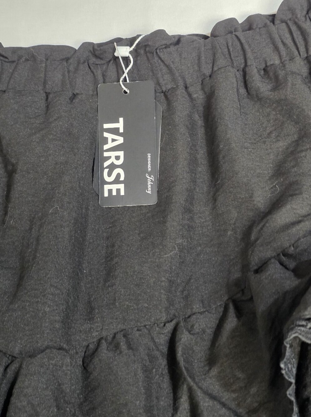 Terse Womens Size XL High Waist Black Tiered Lace-Trim Skort/skirt - Picture 10 of 13